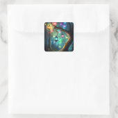 魔法の妖精に魅了された森のファンタジーピクシーの塵 スクエアシール (バッグ)