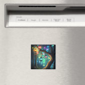 魔法の妖精に魅了された森のファンタジーピクシーの塵 マグネット (インサイチュ (食洗機))