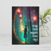 魔法の妖精に魅了された森のファンタジーピクシーの塵 招待状 (スタンド正面)