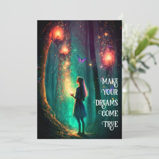 魔法の妖精に魅了された森のファンタジーピクシーの塵 招待状 (スタンド正面)