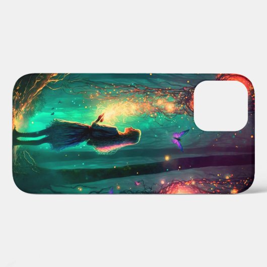 魔法の妖精に魅了された森のファンタジーピクシーの塵 Case-Mate iPhoneケース (裏面 (横))