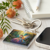 魔法の妖精に魅了された森 キーホルダー (正面右)