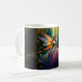 魔法の妖精に魅了された森 コーヒーマグカップ (正面左)