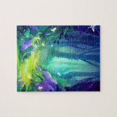 魔法の妖精に魅了された森 ジグソーパズル (横)