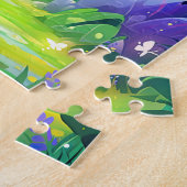 魔法の妖精に魅了された森 ジグソーパズル (側面)