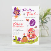 魔法の妖精のふわりと回る魔法の誕生日 招待状 (スタンド正面)