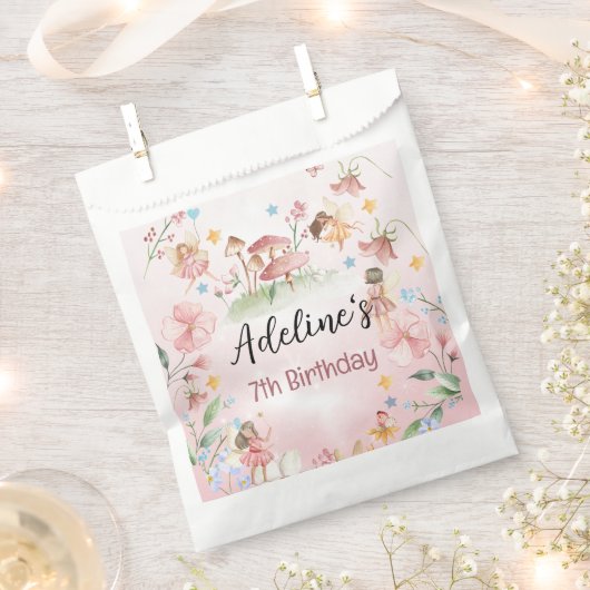 魔法の妖精のガーデンパーティーの好意バッグ フェイバーバッグ (クリップ留めされた状態)