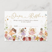 魔法の妖精のガーデンフラワーズベビーオムツラッフル エンクロージャーカード (正面)