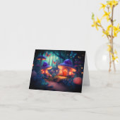 魔法の妖精のガーデン蝶キノココテージ カード (黄色い花)