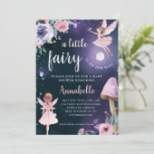 魔法の妖精の女の子のベビーシャワー 招待状 (スタンド正面)