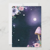 魔法の妖精の女の子のベビーシャワー 招待状 (裏面)