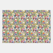 魔法の妖精の家と妖精の村のギフト ラッピングペーパーシート (正面3)