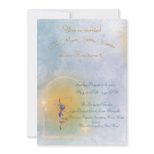 魔法の妖精の庭の誕生日の招待状の子供