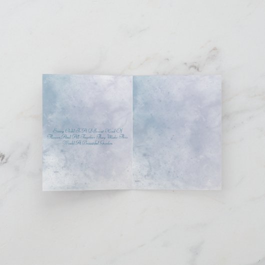 魔法の妖精の庭の誕生日の招待状の子供 招待状 (内部)