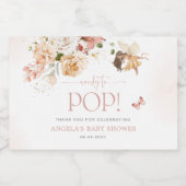 魔法の妖精の庭の赤ちゃんシャワー スパークリングワインラベル (シングルラベル)