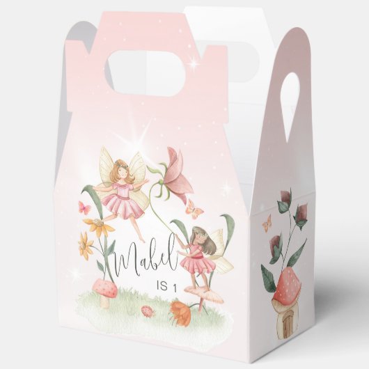 魔法の妖精の庭をテーマにしたパーティーボックス フェイバーボックス (見開き)