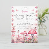 魔法の妖精の最初の誕生日パーティーの招待 招待状 (スタンド正面)