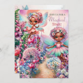 魔法の妖精の最初の誕生日パーティー 招待状 (正面/裏面)