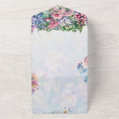 魔法の妖精の森の最初の誕生日パーティー オールインワン招待状 (外側)