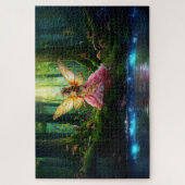 魔法の妖精の森の林 ジグソーパズル (縦)