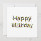 魔法の妖精の森の森ハッピーバースデー カード (裏面)