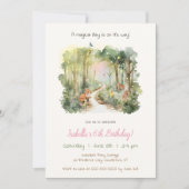 魔法の妖精の森誕生日キッドの招待状 招待状 (正面)