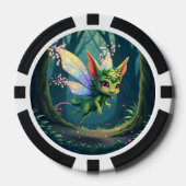 魔法の妖精の生き物 - 魔法の森のスプライト ポーカーチップ (正面)
