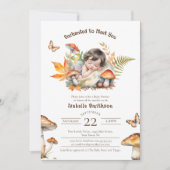 魔法の妖精の秋の木の谷のベビーシャワー 招待状 (正面)