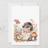 魔法の妖精の秋の木の谷のベビーシャワー 招待状 (裏面)