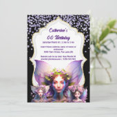 魔法の妖精の粉グリッターピクシー女の子 招待状 (スタンド正面)