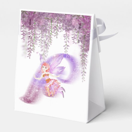 魔法の妖精の紙好意ボックス、テント3x1.5x3.25 フェイバーボックス (裏面サイド)