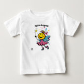 魔法の妖精の絵文字 - 面白くてカラフルな全身デザイン ベビーTシャツ (正面)