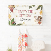 魔法の妖精の誕生日パーティバナー 横断幕 (インサイチュ)