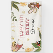 魔法の妖精の誕生日パーティバナー 横断幕 (縦)