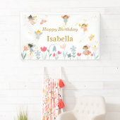 魔法の妖精の誕生日パーティバナー 横断幕 (インサイチュ)