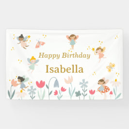 魔法の妖精の誕生日パーティバナー 横断幕