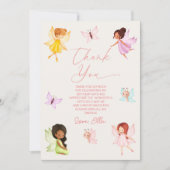 魔法の妖精の誕生日パーティー サンキューカード (正面)