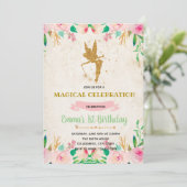 魔法の妖精の誕生日招待状 招待状 (スタンド正面)