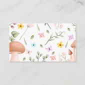 魔法の妖精の赤ちゃんシャワーおむつラッフルチケット エンクロージャーカード (裏面)