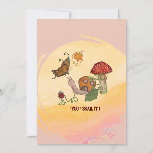 魔法の妖精の赤ちゃんシャワートリビアゲームハンド絵を描ー 招待状 (裏面)