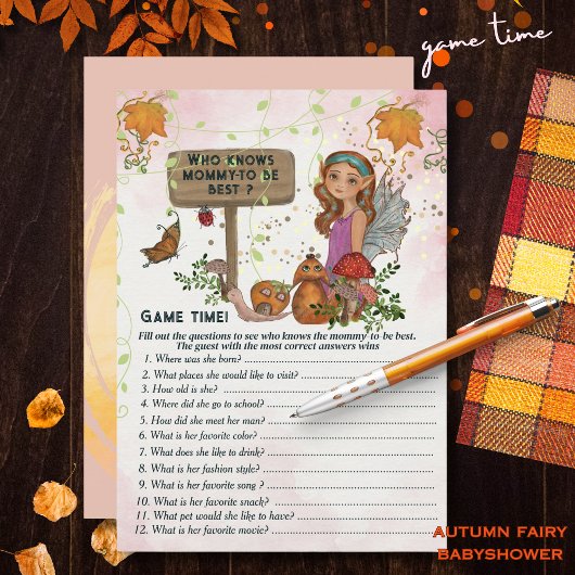 魔法の妖精の赤ちゃんシャワートリビアゲームハンド絵を描ー 招待状