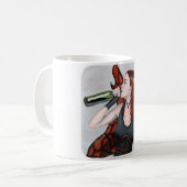 魔法の妖精の飲むワインファンタジーアートコーヒーマグ コーヒーマグカップ (正面左)