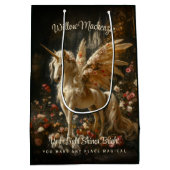 魔法の妖精の馬フローラ森ユニコーン ミディアムペーパーバッグ (裏面)