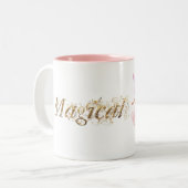 魔法の妖精の魔法の装飾文字 ツートーンマグカップ (正面左)