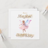 魔法の妖精の魔法の誕生日 カード (正面/裏面インサイチュ)
