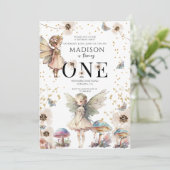 魔法の妖精の1歳の誕生日 招待状 (スタンド正面)