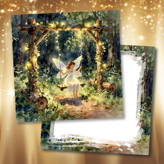 魔法の妖精をテーマにした女の子の誕生日 カード