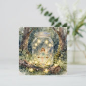 魔法の妖精をテーマにした女の子の誕生日 カード (スタンド正面)