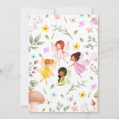 魔法の妖精を魅了されたガーデンピンクの赤ちゃんシャワー 招待状 (裏面)