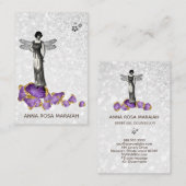 *~*魔法の妖精アメジストの宝石ヴィンテージ 名刺 (正面/裏面)